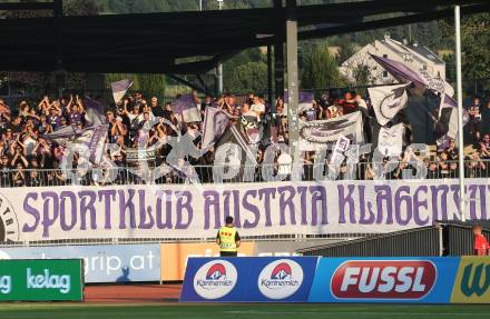 Fussball Bundesliga. WAC gegen SK Austria Klagenfurt.   Fans (Klagenfurt).  Wolfsberg, am 3.8.2024.
Foto: Kuess
www.qspictures.net
---
pressefotos, pressefotografie, kuess, qs, qspictures, sport, bild, bilder, bilddatenbank