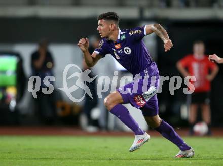 Fussball Bundesliga. WAC gegen SK Austria Klagenfurt. David Toshevski  (Klagenfurt).  Wolfsberg, am 3.8.2024.
Foto: Kuess
www.qspictures.net
---
pressefotos, pressefotografie, kuess, qs, qspictures, sport, bild, bilder, bilddatenbank