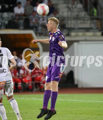 Fussball Bundesliga. WAC gegen SK Austria Klagenfurt. Christopher Cvetko (Klagenfurt).  Wolfsberg, am 3.8.2024.
Foto: Kuess
www.qspictures.net
---
pressefotos, pressefotografie, kuess, qs, qspictures, sport, bild, bilder, bilddatenbank