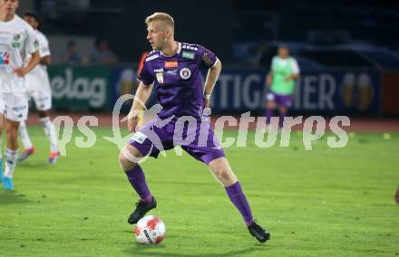 Fussball Bundesliga. WAC gegen SK Austria Klagenfurt.   Christopher Cvetko (Klagenfurt).  Wolfsberg, am 3.8.2024.
Foto: Kuess
www.qspictures.net
---
pressefotos, pressefotografie, kuess, qs, qspictures, sport, bild, bilder, bilddatenbank