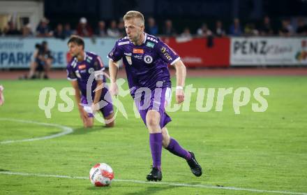 Fussball Bundesliga. WAC gegen SK Austria Klagenfurt.  Christopher Cvetko (Klagenfurt).  Wolfsberg, am 3.8.2024.
Foto: Kuess
www.qspictures.net
---
pressefotos, pressefotografie, kuess, qs, qspictures, sport, bild, bilder, bilddatenbank