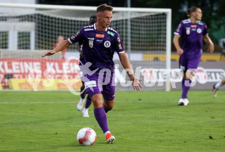 Fussball Bundesliga. WAC gegen SK Austria Klagenfurt.  Tobias Koch  (Klagenfurt).  Wolfsberg, am 3.8.2024.
Foto: Kuess
www.qspictures.net
---
pressefotos, pressefotografie, kuess, qs, qspictures, sport, bild, bilder, bilddatenbank