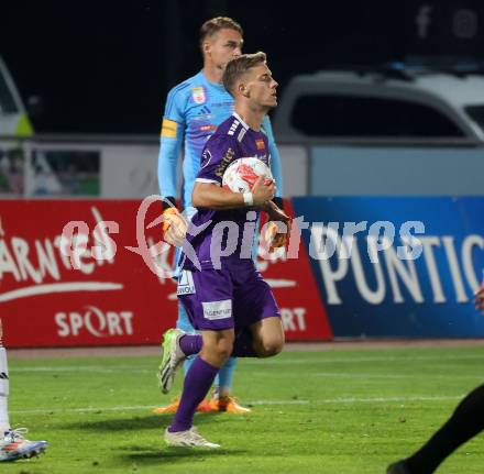 Fussball Bundesliga. WAC gegen SK Austria Klagenfurt. Laurenz Dehl (Klagenfurt).  Wolfsberg, am 3.8.2024.
Foto: Kuess
www.qspictures.net
---
pressefotos, pressefotografie, kuess, qs, qspictures, sport, bild, bilder, bilddatenbank