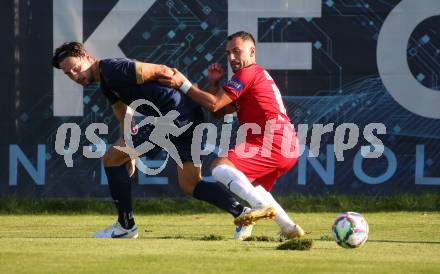 Fussball Bundesliga. WAC gegen SK Austria Klagenfurt. Yosifov Svetlozar Angelov  (WAC),  Luka Caculovic (Klagenfurt).  Wolfsberg, am 3.8.2024.
Foto: Kuess
www.qspictures.net
---
pressefotos, pressefotografie, kuess, qs, qspictures, sport, bild, bilder, bilddatenbank