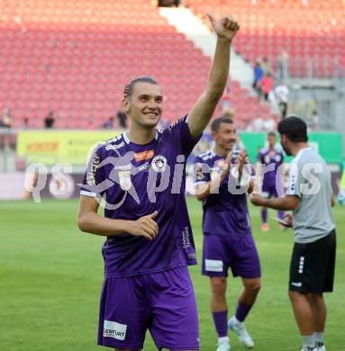 Fussball Bundesliga. SK Austria Klagenfurt gegen SK Rapid. Niklas Szerencsi (Klagenfurt).  Klagenfurt, am 11.8.2024.
Foto: Kuess
www.qspictures.net
---
pressefotos, pressefotografie, kuess, qs, qspictures, sport, bild, bilder, bilddatenbank