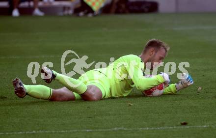 Fussball Bundesliga. SK Austria Klagenfurt gegen SK Rapid. Marco Knaller (Klagenfurt).  Klagenfurt, am 11.8.2024.
Foto: Kuess
www.qspictures.net
---
pressefotos, pressefotografie, kuess, qs, qspictures, sport, bild, bilder, bilddatenbank