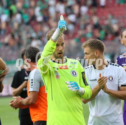 Fussball Bundesliga. SK Austria Klagenfurt gegen SK Rapid. Marco Knaller (Klagenfurt).  Klagenfurt, am 11.8.2024.
Foto: Kuess
www.qspictures.net
---
pressefotos, pressefotografie, kuess, qs, qspictures, sport, bild, bilder, bilddatenbank