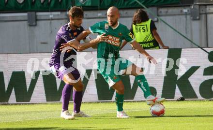 Fussball Bundesliga. SK Austria Klagenfurt gegen SK Rapid. Thorsten Mahrer, (Klagenfurt), Lukas Grgic   (Rapid).  Klagenfurt, am 11.8.2024.
Foto: Kuess
www.qspictures.net
---
pressefotos, pressefotografie, kuess, qs, qspictures, sport, bild, bilder, bilddatenbank