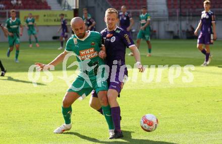 Fussball Bundesliga. SK Austria Klagenfurt gegen SK Rapid.  Christopher Cvetko, (Klagenfurt), Lukas Grgic  (Rapid).  Klagenfurt, am 11.8.2024.
Foto: Kuess
www.qspictures.net
---
pressefotos, pressefotografie, kuess, qs, qspictures, sport, bild, bilder, bilddatenbank