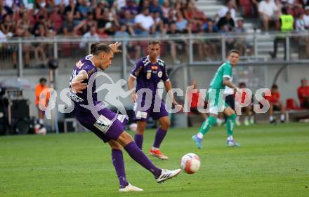 Fussball Bundesliga. SK Austria Klagenfurt gegen SK Rapid.  Niklas Szerencsi (Klagenfurt).  Klagenfurt, am 11.8.2024.
Foto: Kuess
www.qspictures.net
---
pressefotos, pressefotografie, kuess, qs, qspictures, sport, bild, bilder, bilddatenbank