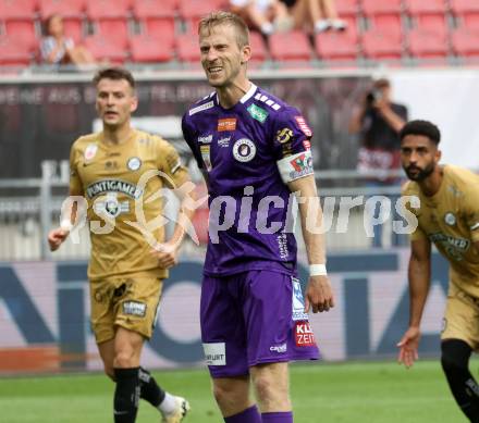 Fussball Bundesliga. SK Austria Klagenfurt gegen SK Puntigamer Sturm Graz.  Christopher Cvetko (Klagenfurt).   Klagenfurt, am 17.8.2024.
Foto: Kuess
www.qspictures.net
---
pressefotos, pressefotografie, kuess, qs, qspictures, sport, bild, bilder, bilddatenbank