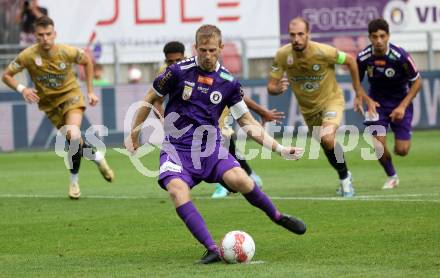 Fussball Bundesliga. SK Austria Klagenfurt gegen SK Puntigamer Sturm Graz.  Christopher Cvetko (Klagenfurt).   Klagenfurt, am 17.8.2024.
Foto: Kuess
www.qspictures.net
---
pressefotos, pressefotografie, kuess, qs, qspictures, sport, bild, bilder, bilddatenbank