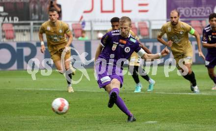 Fussball Bundesliga. SK Austria Klagenfurt gegen SK Puntigamer Sturm Graz. Christopher Cvetko (Klagenfurt).   Klagenfurt, am 17.8.2024.
Foto: Kuess
www.qspictures.net
---
pressefotos, pressefotografie, kuess, qs, qspictures, sport, bild, bilder, bilddatenbank