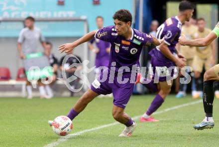 Fussball Bundesliga. SK Austria Klagenfurt gegen SK Puntigamer Sturm Graz. Ben Bobzien (Klagenfurt).   Klagenfurt, am 17.8.2024.
Foto: Kuess
www.qspictures.net
---
pressefotos, pressefotografie, kuess, qs, qspictures, sport, bild, bilder, bilddatenbank