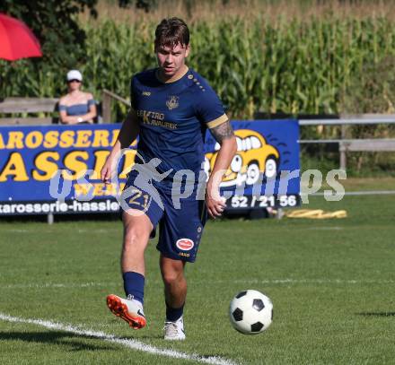 Fussball Kaerntner Liga. Velden gegen Bleiburg. Florian Schaller  (Velden),   St. Egyden, am 24.8.2024.
Foto: Kuess
www.qspictures.net
---
pressefotos, pressefotografie, kuess, qs, qspictures, sport, bild, bilder, bilddatenbank