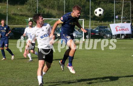 Fussball Kaerntner Liga. Velden gegen Bleiburg.  Luca Alexander Pollanz (Velden),  Alen Martinovic (Bleiburg).  St. Egyden, am 24.8.2024.
Foto: Kuess
www.qspictures.net
---
pressefotos, pressefotografie, kuess, qs, qspictures, sport, bild, bilder, bilddatenbank