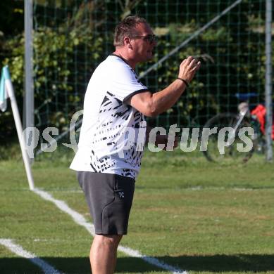 Fussball Kaerntner Liga. Velden gegen Bleiburg.  Trainer Christian Trappitsch (Bleiburg).  St. Egyden, am 24.8.2024.
Foto: Kuess
www.qspictures.net
---
pressefotos, pressefotografie, kuess, qs, qspictures, sport, bild, bilder, bilddatenbank