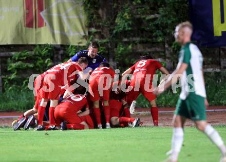 Fussball Kaerntner Liga. Voelkermarkt gegen ATSV Wolfsberg. Torjubel (Wolfsberg). Voelkermarkt, am 30.8.2024.
Foto: Kuess
www.qspictures.net
---
pressefotos, pressefotografie, kuess, qs, qspictures, sport, bild, bilder, bilddatenbank