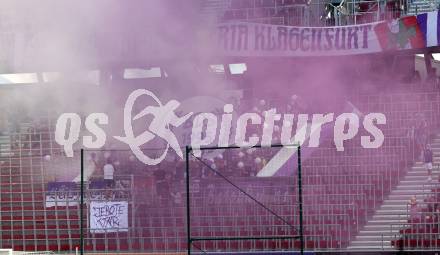 Fussball Bundesliga. SK Austria Klagenfurt gegen FC Blau Weiss Linz. Fans (Klagenfurt).  Klagenfurt, am 31.8.2024.
Foto: Kuess
www.qspictures.net
---
pressefotos, pressefotografie, kuess, qs, qspictures, sport, bild, bilder, bilddatenbank