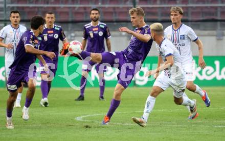 Fussball Bundesliga. SK Austria Klagenfurt gegen FC Blau Weiss Linz. Nicolas Binder (Klagenfurt).  Klagenfurt, am 31.8.2024.
Foto: Kuess
www.qspictures.net
---
pressefotos, pressefotografie, kuess, qs, qspictures, sport, bild, bilder, bilddatenbank