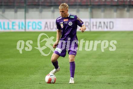 Fussball Bundesliga. SK Austria Klagenfurt gegen FC Blau Weiss Linz. Jonas Kuehn (Klagenfurt).  Klagenfurt, am 31.8.2024.
Foto: Kuess
www.qspictures.net
---
pressefotos, pressefotografie, kuess, qs, qspictures, sport, bild, bilder, bilddatenbank