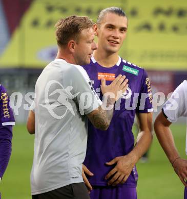 Fussball Bundesliga. SK Austria Klagenfurt gegen FC Blau Weiss Linz. Co-Trainer Martin Lassnig, Niklas Szerencsi (Klagenfurt).  Klagenfurt, am 31.8.2024.
Foto: Kuess
www.qspictures.net
---
pressefotos, pressefotografie, kuess, qs, qspictures, sport, bild, bilder, bilddatenbank