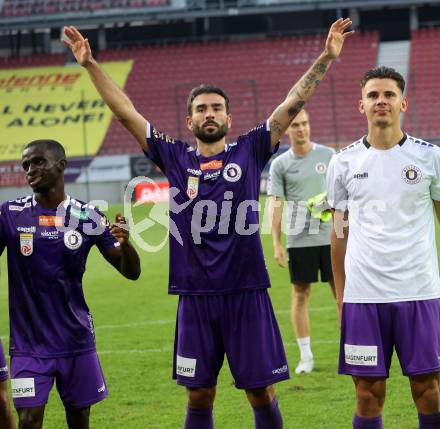 Fussball Bundesliga. SK Austria Klagenfurt gegen FC Blau Weiss Linz. Kosmas Gkezos,  (Klagenfurt).  Klagenfurt, am 31.8.2024.
Foto: Kuess
www.qspictures.net
---
pressefotos, pressefotografie, kuess, qs, qspictures, sport, bild, bilder, bilddatenbank