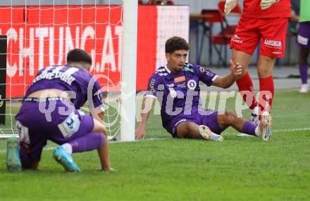 Fussball Bundesliga. SK Austria Klagenfurt gegen FC Blau Weiss Linz.  Ben Bobzien (Klagenfurt).  Klagenfurt, am 31.8.2024.
Foto: Kuess
www.qspictures.net
---
pressefotos, pressefotografie, kuess, qs, qspictures, sport, bild, bilder, bilddatenbank