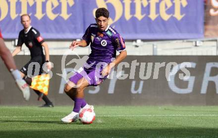 Fussball Bundesliga. SK Austria Klagenfurt gegen FC Blau Weiss Linz. Ben Bobzien (Klagenfurt).  Klagenfurt, am 31.8.2024.
Foto: Kuess
www.qspictures.net
---
pressefotos, pressefotografie, kuess, qs, qspictures, sport, bild, bilder, bilddatenbank