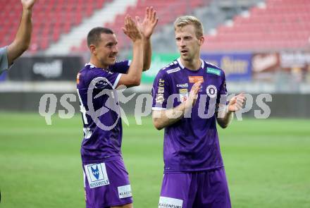 Fussball Bundesliga. SK Austria Klagenfurt gegen FC Blau Weiss Linz. Christopher Wernitznig, Christopher Cvetko (Klagenfurt).  Klagenfurt, am 31.8.2024.
Foto: Kuess
www.qspictures.net
---
pressefotos, pressefotografie, kuess, qs, qspictures, sport, bild, bilder, bilddatenbank