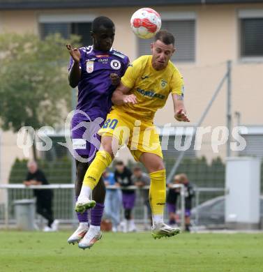 Fussball Testspiel. SK Austria Klagenfurt gegen Domzale. Solomon Bonnah (Klagenfurt). Klagenfurt, am 6.9.2024
Foto: Kuess
---
pressefotos, pressefotografie, kuess, qs, qspictures, sport, bild, bilder, bilddatenbank