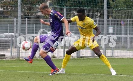 Fussball Testspiel. SK Austria Klagenfurt gegen Domzale. Nicolas Binder  (Klagenfurt). Klagenfurt, am 6.9.2024.
Foto: Kuess
www.qspictures.net
---
pressefotos, pressefotografie, kuess, qs, qspictures, sport, bild, bilder, bilddatenbank