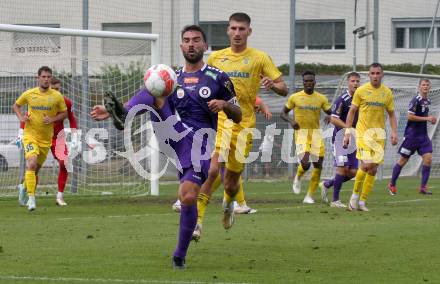 Fussball Testspiel. SK Austria Klagenfurt gegen Domzale.   Kosmas Gkezos (Klagenfurt). Klagenfurt, am 6.9.2024.
Foto: Kuess
www.qspictures.net
---
pressefotos, pressefotografie, kuess, qs, qspictures, sport, bild, bilder, bilddatenbank