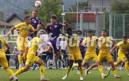 Fussball Testspiel. SK Austria Klagenfurt gegen Domzale. Niklas Szerencsi, David Toshevski (Klagenfurt). Klagenfurt, am 6.9.2024
Foto: Kuess
---
pressefotos, pressefotografie, kuess, qs, qspictures, sport, bild, bilder, bilddatenbank