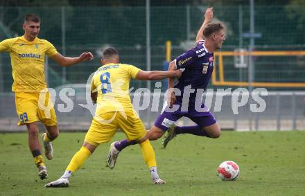 Fussball Testspiel. SK Austria Klagenfurt gegen Domzale. Laurenz Dehl (Klagenfurt). Klagenfurt, am 6.9.2024
Foto: Kuess
---
pressefotos, pressefotografie, kuess, qs, qspictures, sport, bild, bilder, bilddatenbank