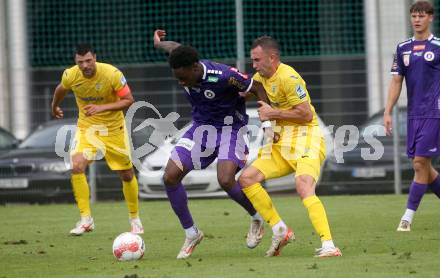 Fussball Testspiel. SK Austria Klagenfurt gegen Domzale. Dikeni-Rafid Salifou  (Klagenfurt). Klagenfurt, am 6.9.2024.
Foto: Kuess
www.qspictures.net
---
pressefotos, pressefotografie, kuess, qs, qspictures, sport, bild, bilder, bilddatenbank