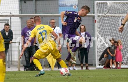 Fussball Testspiel. SK Austria Klagenfurt gegen Domzale.  Laurenz Dehl (Klagenfurt). Klagenfurt, am 6.9.2024.
Foto: Kuess
www.qspictures.net
---
pressefotos, pressefotografie, kuess, qs, qspictures, sport, bild, bilder, bilddatenbank