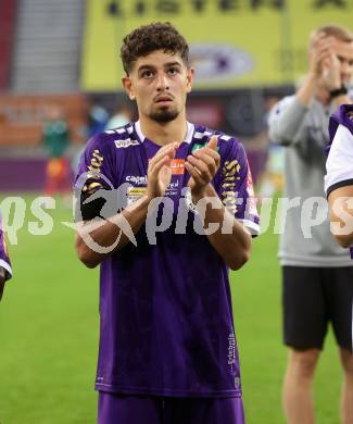 Fussball Bundesliga.  SK Austria Klagenfurt gegen TSV Egger Glas Hartberg .  Ben Bobzien (Klagenfurt). Klagenfurt, am 21.9.2024.
Foto: Kuess
www.qspictures.net
---
pressefotos, pressefotografie, kuess, qs, qspictures, sport, bild, bilder, bilddatenbank