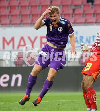 Fussball Bundesliga.  SK Austria Klagenfurt gegen TSV Egger Glas Hartberg .  Nicolas Binder  (Klagenfurt). Klagenfurt, am 21.9.2024.
Foto: Kuess
www.qspictures.net
---
pressefotos, pressefotografie, kuess, qs, qspictures, sport, bild, bilder, bilddatenbank