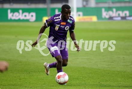 Fussball Bundesliga.  SK Austria Klagenfurt gegen TSV Egger Glas Hartberg .  Solomon Bonnah (Klagenfurt). Klagenfurt, am 21.9.2024.
Foto: Kuess
www.qspictures.net
---
pressefotos, pressefotografie, kuess, qs, qspictures, sport, bild, bilder, bilddatenbank