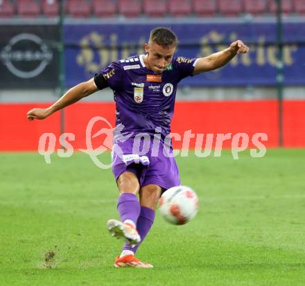 Fussball Bundesliga.  SK Austria Klagenfurt gegen TSV Egger Glas Hartberg .  Tobias Koch (Klagenfurt). Klagenfurt, am 21.9.2024.
Foto: Kuess
www.qspictures.net
---
pressefotos, pressefotografie, kuess, qs, qspictures, sport, bild, bilder, bilddatenbank