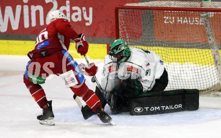 EBEL. Eishockey Bundesliga. KAC gegen Olimpija Ljubljana.  Matthew Fraser,  (KAC), Lukas Horak   (Ljubljana). Klagenfurt, 22.9.2024. 
Foto: Kuess
www.qspictures.net
---
pressefotos, pressefotografie, kuess, qs, qspictures, sport, bild, bilder, bilddatenbank