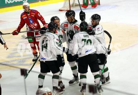 EBEL. Eishockey Bundesliga. KAC gegen Olimpija Ljubljana.  Torjubel (Ljubljana). Klagenfurt, 22.9.2024. 
Foto: Kuess
www.qspictures.net
---
pressefotos, pressefotografie, kuess, qs, qspictures, sport, bild, bilder, bilddatenbank