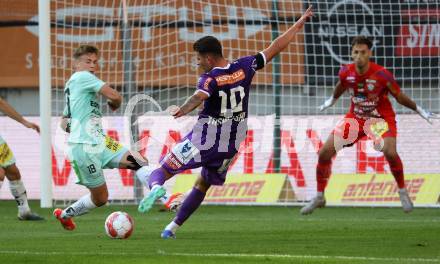 Fussball Bundesliga.  SK Austria Klagenfurt gegen TSV Egger Glas Hartberg . David Toshevski,   (Klagenfurt). Klagenfurt, am 21.9.2024.
Foto: Kuess
www.qspictures.net
---
pressefotos, pressefotografie, kuess, qs, qspictures, sport, bild, bilder, bilddatenbank