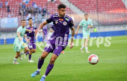 Fussball Bundesliga.  SK Austria Klagenfurt gegen TSV Egger Glas Hartberg .  David Toshevski (Klagenfurt). Klagenfurt, am 21.9.2024.
Foto: Kuess
www.qspictures.net
---
pressefotos, pressefotografie, kuess, qs, qspictures, sport, bild, bilder, bilddatenbank