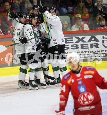 EBEL. Eishockey Bundesliga. KAC gegen Olimpija Ljubljana.  Torjubel (Ljubljana). Klagenfurt, 22.9.2024. 
Foto: Kuess
www.qspictures.net
---
pressefotos, pressefotografie, kuess, qs, qspictures, sport, bild, bilder, bilddatenbank