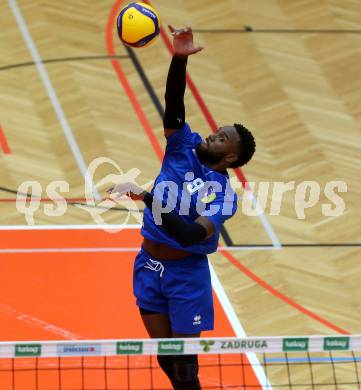 Volleyball Testspiel. SK Aich/Dob gegen ACH Ljubljana. Bryan Camino Martinez  (Aich/Dob). Bleiburg, am 25.9.2024.
Foto: Kuess
www.qspictures.net
---
pressefotos, pressefotografie, kuess, qs, qspictures, sport, bild, bilder, bilddatenbank