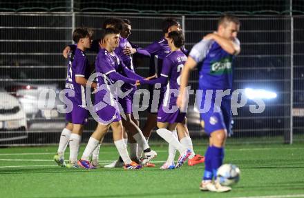 Fussball Kaerntner Liga. SK Austria Klagenfuer Amateure gegen Dellach.  Torjubel  (Klagenfurt),   Klagenfurt, am 4.10.2024.
Foto: Kuess
www.qspictures.net
---
pressefotos, pressefotografie, kuess, qs, qspictures, sport, bild, bilder, bilddatenbank