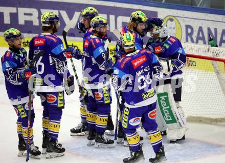 EBEL. Eishockey Bundesliga. VSV gegen HC TIWAG Innsbruck. Jubel   (VSV). Klagenfurt, 6.10.2024. 
Foto: Kuess
www.qspictures.net
---
pressefotos, pressefotografie, kuess, qs, qspictures, sport, bild, bilder, bilddatenbank