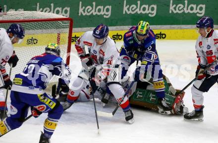 EBEL. Eishockey Bundesliga. VSV gegen HC TIWAG Innsbruck.   van Nes Guus (VSV), Steffler Kele  (Innsbruck). Klagenfurt, 6.10.2024. 
Foto: Kuess
www.qspictures.net
---
pressefotos, pressefotografie, kuess, qs, qspictures, sport, bild, bilder, bilddatenbank